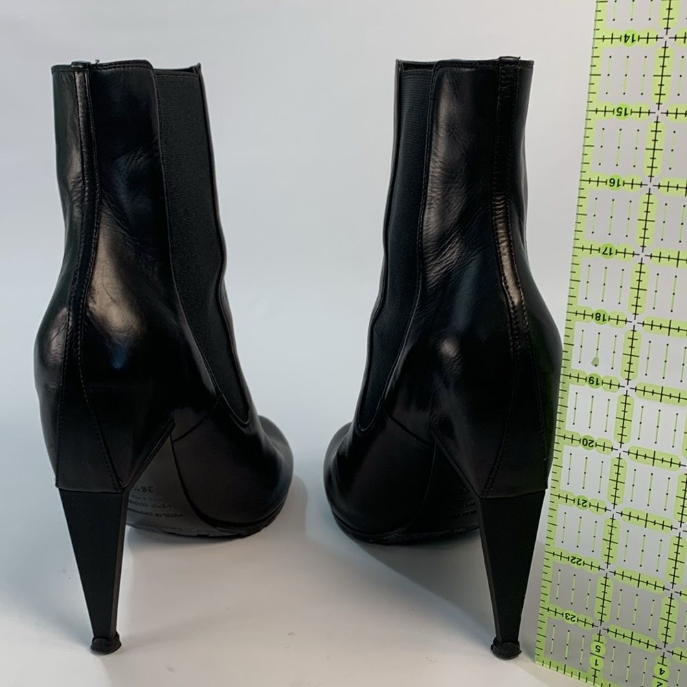 Nicholas Kirkwood black leather round toe high heels Booties 36.5 EUC - Picture 9 of 16